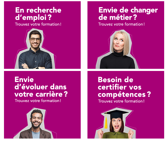 Objectifs : emploi, reconversion, évolution, certification